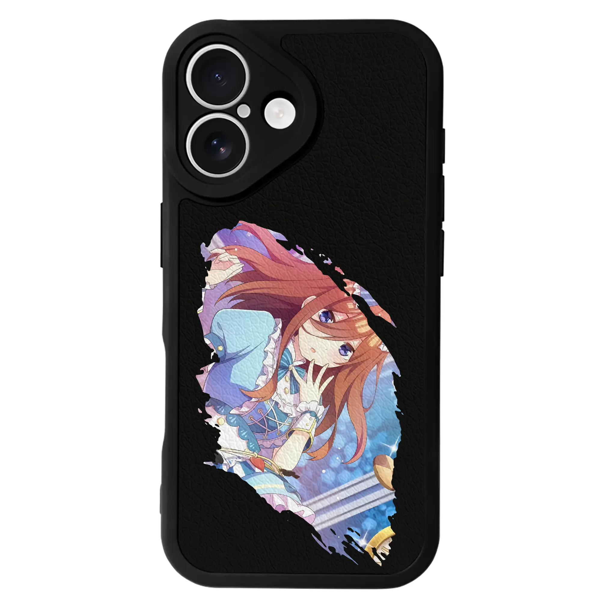 五等分の花嫁 グッズ 中野 三玖 - IPhone 16シリーズ対応 ・ シリコンスマホケース ・ レザー調 ・ 高精度フィット ・ 耐衝撃 ・ ワイヤレス充電対応 ・ 精密カット